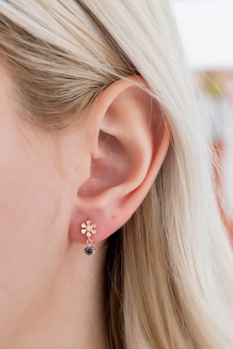 Heliophilia Silver Pendientes de Plata de Ley 925 en Oro Rosa y Negro Heliophilia Silver Pendientes de Plata de Ley 925 en Oro Rosa y Negro